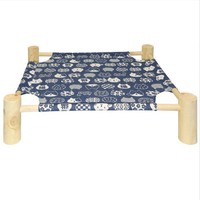 Petit nid de chat en bois quatre saisons lit de camp pour animaux de compagnie respirant avec motif animal non lavé paquet d'hiver chat chien litière tapis boîte