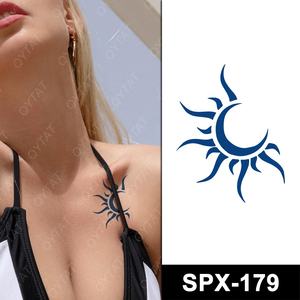 Lieferant OEM wasserdicht sexy Frauen Mädchen lang anhaltende kräuter Fruchtsaft Jagua-Tinte Tattooaufkleber 2 Wochen halbautastende Tätoos - Product Image 4