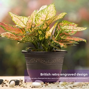 <span class=keywords><strong>Vaso</strong></span> <span class=keywords><strong>da</strong></span> fiori grande <span class=keywords><strong>in</strong></span> metallo classico per balcone, <span class=keywords><strong>in</strong></span> resina effetto rame vintage, <span class=keywords><strong>da</strong></span> terra, di grande diametro - Product Image 3