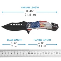Couteau de poche tactique pliable de survie en plein air, vente en gros d'usine, OEM, EDC, camping, sauvetage, manche en plastique imprimé en 3D personnalisé