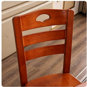 Silla de Comedor Moderna y Sencilla de <span class=keywords><strong>Madera</strong></span> Maciza, Silla de Cocina de <span class=keywords><strong>Madera</strong></span> de Caucho con Unión Robusta de Encaje y Espiga - Product Image 5
