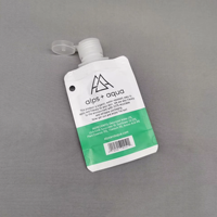 Pochette souple personnalisée en plastique avec bouchon à clapet et bec verseur pour gel désinfectant pour les mains, échantillons cosmétiques, emballage pour shampoing, sachet stand-up
