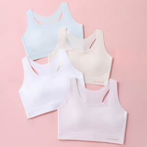 Y9246 Zachte Kinderen Sport Bralette Semi-Vaste Pads Schoolmeisjes Hardloopbh 'S Met Ademende Mesh-Rug Meisjesbeha - Product Image 1