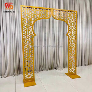 Arco Metálico Dorado para Decoración de Escenarios de Bodas Indias, Diseño Personalizado Estilo Árabe - Product Image 2