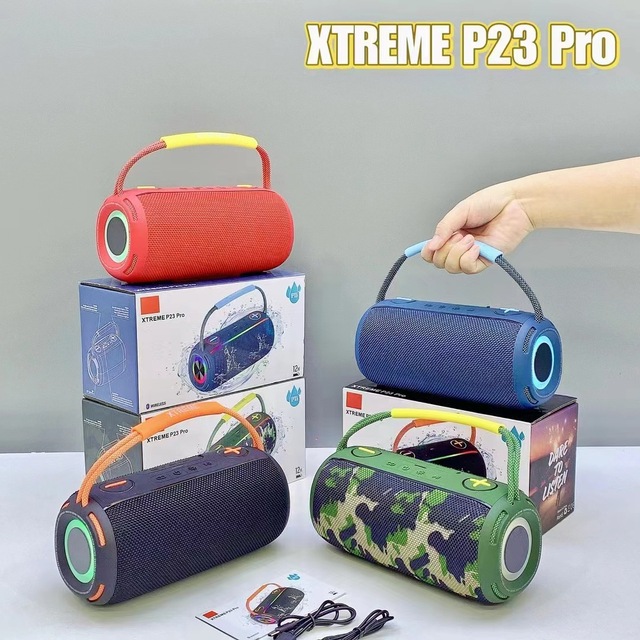 New High-Power Heavy Bass Waterproof Stereo FM Speaker with RGB Lights USB/AUX Input for Built-In Battery