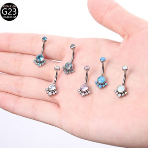 Anillos <span class=keywords><strong>de</strong></span> <span class=keywords><strong>Ombligo</strong></span> <span class=keywords><strong>de</strong></span> Titanio y Circonio al por Mayor, Anillos Sexys para el <span class=keywords><strong>Ombligo</strong></span> para Mujer, Joyería para Piercing Corporal, Pendientes Finos - Product Image 3