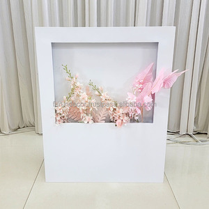 Caja de flores romántica personalizada FURUN, superventas, decoraciones de boda de hierro cuadradas clásicas, decoración del hogar para fiestas - Product Image 1
