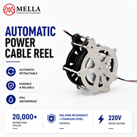 Enrouleur de câble électrique rétractable automatique Mella 8m 3A-15A en acier inoxydable ignifuge PA6 pour équipement médical