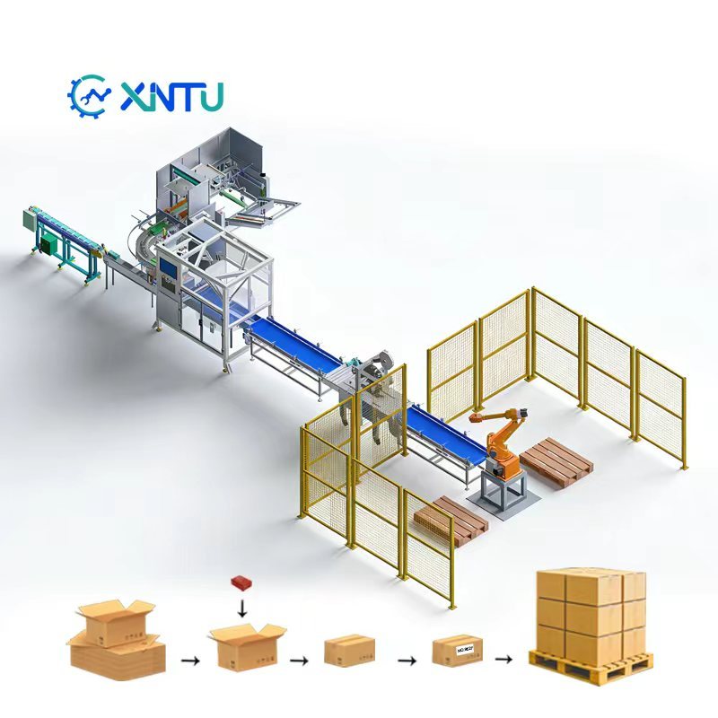 Intelligent Production Packaging Line Including Unpacking