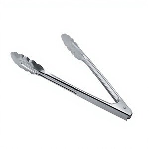 Stainless Steel Cooking Grilling Tongs Cooking Utensils <b>Kitchen</b> <b>Accessories</b> Stainless Steel Utility Tong <b>Kitchen</b> Premium - Product Image 1