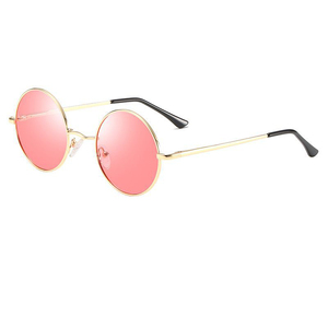 Occhiali da Sole Polarizzati a Specchio Rotondi in Metallo Stile Retrò Lennon 2026 di Tendenza per Uomo e Donna, con Cerniera a Molla di Alta Qualità, Lenti Nere, Logo Personalizzabile - Product Image 6