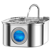 Fontaine d'eau pour animaux de compagnie en acier inoxydable Distributeur automatique écologique avec robinet Nouveau modèle de source d'alimentation pour abreuvoir chat