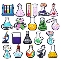 Kreative Chemielabor-Reagenzflaschen-Serie: Gummi-Stopfen-Anhänger, Unisex-Schuhblumen-Schnallen-Dekorationszubehör