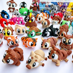 Nuovo Modello 2026 di Animali e Dinosauri con Grandi Occhi Stampati in 3D, Figurine Colorate Articolate e Mobili, Ornamenti <span class=keywords><strong>da</strong></span> Collezione - Product Image 4