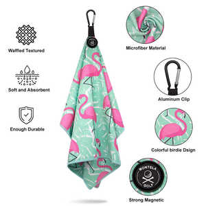 Serviette de golf en microfibre gaufrée 400 GSM de haute qualité, sans peluches, séchage rapide, textile sportif premium, vente en gros - Product Image 6