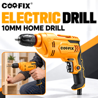Perceuse filaire COOFIX 450W 220-240V, mandrin sans clé 10mm, 0-3300 tr/min, marche avant/arrière, pour usage domestique