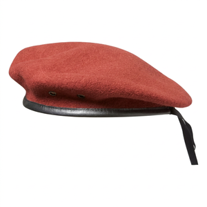 Boina Roja Marrón para Cadetes, Bordado a Mano, Diseño Liso, 100% Algodón, Ecológica, Estilo Formal para Exteriores, Cuatro Estaciones, Venta al Por Mayor - Product Image 1