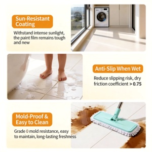 <span class=keywords><strong>Peinture</strong></span> de changement de couleur <span class=keywords><strong>pour</strong></span> <span class=keywords><strong>carrelage</strong></span>, imperméable, <span class=keywords><strong>antidérapante</strong></span>, à forte adhérence, revêtements aqueux <span class=keywords><strong>pour</strong></span> la rénovation des carreaux de céramique, sols et murs - Product Image 3