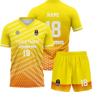 Maglie da Calcio Personalizzate Pro-Back con Stampa a Sublimazione a Doppio Strato del Nome e Numero del Giocatore, Servizio OEM Pronto per la Squadra, Include Set di Pantaloncini - Product Image 5