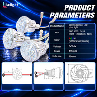 Lumière ponctuelle LED RGBW 60 mm SMD5050 18 LED DC24V, lampe à pixels pour projets d'éclairage architectural de façades commerciales