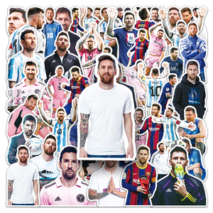 50 pezzi all'ingrosso della fabbrica di calcio atleti adesivi personalizzati Graffiti decorativi <span class=keywords><strong>Lionel</strong></span> <span class=keywords><strong>Messi</strong></span> adesivo - Product Image 5