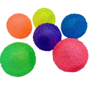 HAPU TPR 6.5cm Transparent Color Grass <b>Ball</b> Uneven Friction <b>Massage</b> Soft Toy Game Flash Outdoor Pet Practice Visual Tracking - Product Image 1