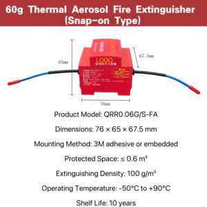 Système <span class=keywords><strong>de</strong></span> suppression automatique d'incendie par aérosol sur rail DIN pour armoire <span class=keywords><strong>de</strong></span> <span class=keywords><strong>distribution</strong></span> électrique - Product Image 5
