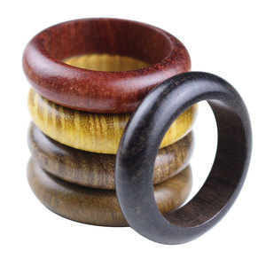 Anillos de madera de sándalo, anillos redondos de madera para hombres y mujeres, joyería budista, regalo de San Valentín - Product Image 5