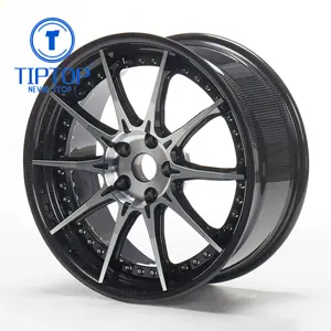 New designs carbon fiber wheels size 19 and 20 inch aluminum car rims customizable logo