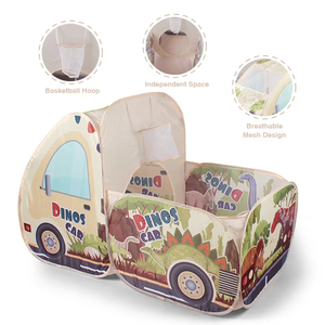 Tente de jeu pour enfants en forme de voiture de dinosaure verte, sans installation, tente à bulles, tente de <span class=keywords><strong>camping</strong></span>, maison de jeu pour enfants - Product Image 3