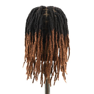 Originea encaje completo rastas sin nudos entrelazadas HuamnaHhair pelucas con pelo de bebé pelucas trenzadas hechas a mano peinado Natural - Product Image 3