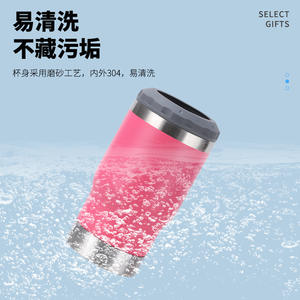 Toptan 14oz paslanmaz çelik taşınabilir termos bira şişesi Can tutucu çift duvar vakum yalıtımlı bira soğutucu ile bira açacağı - Product Image 2