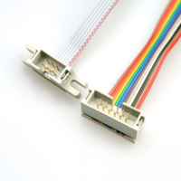Câble ruban plat IDC 2.54mm avec FC 6/8/10/14/16/20/26/30/34/40P connecteur IDC IDE double rangée câble d'extension IDE FC 30 broches