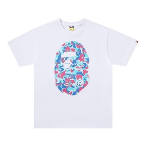 2026 1:1 Versione di Alta Qualità Pronta Consegna 100% Cotone Stampa Lettere per T-shirt da Uomo di Tendenza alla Moda Designer Bapees - Product Image 5