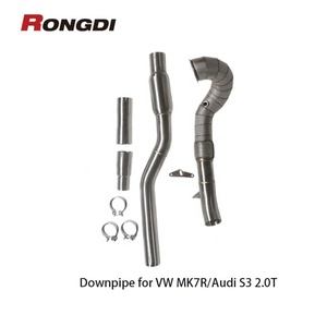 Tubo de Escape con Protección Térmica de Acero Inoxidable 304 Directo de Fábrica para Audi S3 VW GOLF MK7R/7.5R 2.0T 2015-2019 - Product Image 4