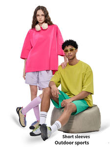 T-shirt décontracté pour homme à manches courtes coupe ample en tissu Sorona 180G, toucher frais, protection solaire UPF50+ - Product Image 1