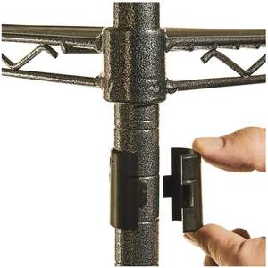 Alera ALESW504824BA Kit d'étagères métalliques, design moderne pliable en métal et plastique pour le rangement de la cuisine ou du garage, noir anthracite - Product Image 3