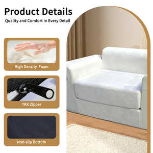 OEM ODM高級モジュラー断面フォームソファペット犬猫洞窟スポンジソファ真空パッケージ圧縮スポンジソファ - Product Image 4