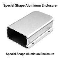 Boîtier en aluminium extrudé sur mesure pour alimentation de circuit imprimé, boîtier électronique en aluminium de type divisé avec patins de montage
