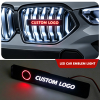 Emblema de Parrilla Delantera Iluminado por LED con Logotipo Personalizado, Insignia Decorativa para Modificación Exterior de Automóviles, Lámpara Decorativa, Accesorios de Iluminación para Automóviles