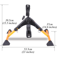 Mini vélo d'exercice pliable portable sous le bureau, équipement de rééducation des jambes et des bras, équipement de gym pour la maison