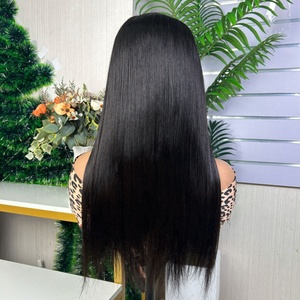 Wholesale Price <b>Headband</b> <b>Wig</b> 100% Human Hair <b>Wig</b> for Black Women Black Colour - Product Image 2