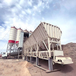 Centrale à béton mobile compacte de haute qualité 45m³/h avec mélangeur de 750 litres pour les industries de la fabrication de ciment et des silos - Product Image 3