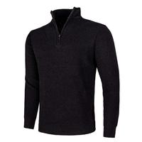 Fabricant de tricots Pull en tricot personnalisé pour hommes Pull à col roulé en coton à demi-fermeture éclair et col montant Slim Fit pour hommes