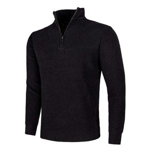 Dệt Kim Nhà Sản Xuất Tùy Chỉnh Đan Áo Len Người Đàn Ông Đứng Cổ Áo Cotton Đan Nửa Zip Cao Cổ Mỏng Phù Hợp Với Người Đàn Ông Áo Thun Áo Len - Product Image 2