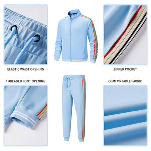 Conjunto Deportivo de Invierno para Hombre, 2 Piezas, Sudadera de Forro Polar con Estampado de Manga Larga, Pantalones de Color Sólido, Sudadera con Capucha Informal, 100% Algodón - Product Image 4