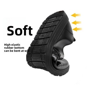 Chaussures décontractées pour hommes Chef's Men's, imperméables, antidérapantes, résistantes à l'huile, pour la cuisine, l'hôtel, le travail, durables, respirantes, en caoutchouc, avec dessus en microfibre et cuir - Product Image 5