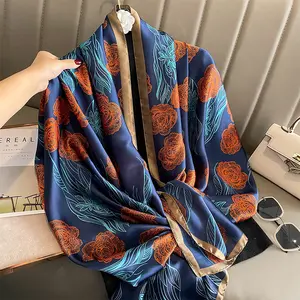 공장 도매 고품질 새틴 실크 여름 스카프 레이디 패션 투둥 이슬람 여성 스카프 히잡 목도리