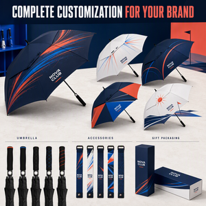 Parapluie de golf personnalisé Coral Energy Field, grand parapluie coupe-vent promotionnel, logo personnalisé imprimé, OEM ODM - Product Image 3