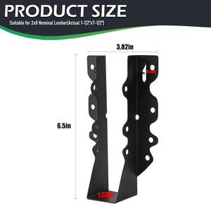 2x8 solives cintre Double cisaillement face montage solive cintre ouragan attaches chevrons attaches pour plancher pont <span class=keywords><strong>plafond</strong></span> solives - Product Image 5